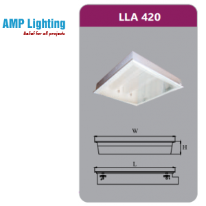 MÁNG ĐÈN TÁN QUANG ÂM TRẦN 4X9W LLA420 Duhal