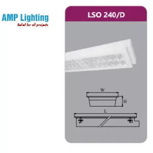 MÁNG ĐÈN TÁN QUANG ÂMTRẦN2X18W LSO240/D Duhal