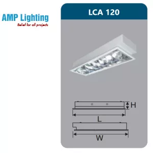 MÁNG ĐÈN PHẢN QUANG ÂM TRẦN 1X18W LCA120 Duhal