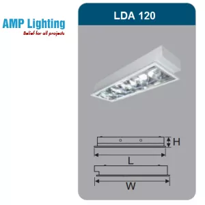 MÁNG ĐÈN PHẢN QUANG ÂM TRẦN 1X18W LDA120 Duhal