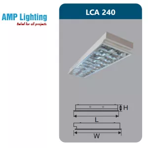 MÁNG ĐÈN PHẢN QUANG ÂM TRẦN 2X18W LCA240 Duhal