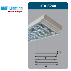 MÁNG ĐÈN PHẢN QUANG ÂM TRẦN 2X18W LCA6240 Duhal