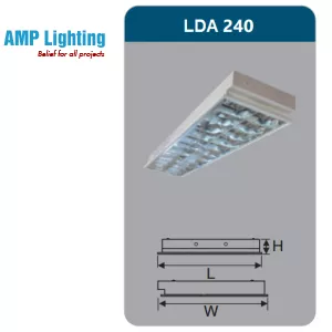 MÁNG ĐÈN PHẢN QUANG ÂM TRẦN 2X18W LDA240 Duhal