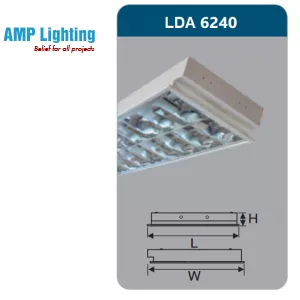 MÁNG ĐÈN PHẢN QUANG ÂM TRẦN 2X18W LDA6240 Duhal