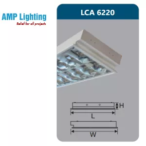 MÁNG ĐÈN PHẢN QUANG ÂM TRẦN 2X9W LCA6220 Duhal
