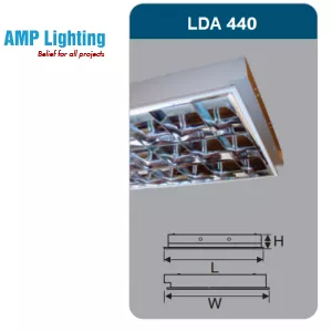 MÁNG ĐÈN PHẢN QUANG ÂM TRẦN 4X18W LDA440 Duhal