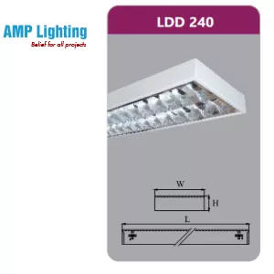 MÁNG ĐÈN PHẢN QUANG GẮN NỔI 2X18W LDD240 Duhal