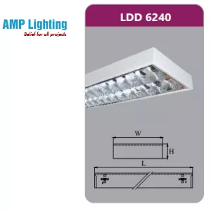 MÁNG ĐÈN PHẢN QUANG GẮN NỔI 2X18W LDD6240 Duhal