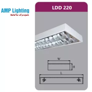 MÁNG ĐÈN PHẢN QUANG GẮN NỔI 2X9W LDD220 Duhal