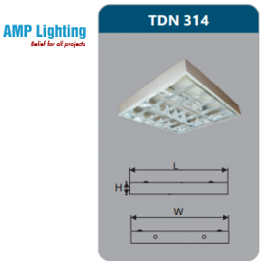 MÁNG ĐÈN PHẢN QUANG GẮN NỔI 3X14W TDN314 Duhal