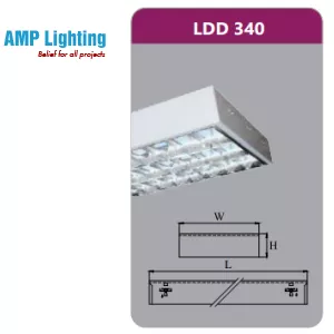 MÁNG ĐÈN PHẢN QUANG GẮN NỔI 3X18W LDD340 Duhal