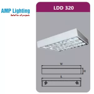 MÁNG ĐÈN PHẢN QUANG GẮN NỔI 3X9W LDD320 Duhal