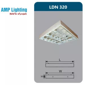MÁNG ĐÈN PHẢN QUANG GẮN NỔI 3X9W LDN320 Duhal