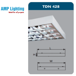 MÁNG ĐÈN PHẢN QUANG GẮN NỔI 4X28W TDN428 Duhal