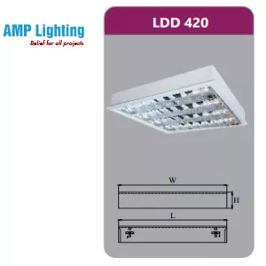MÁNG ĐÈN PHẢN QUANG GẮN NỔI 4X9W LDD420 Duhal