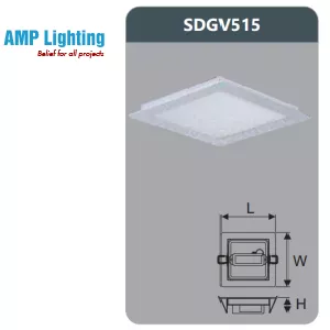 ĐÈN LED PANEL ÂM TRẦN VUÔNG 15W SDGV515 Duhal