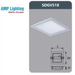 ĐÈN LED PANEL ÂM TRẦN VUÔNG 18W SDGV518 Duhal
