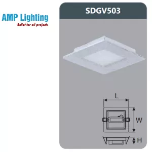 ĐÈN LED PANEL ÂM TRẦN VUÔNG 3W SDGV503 Duhal