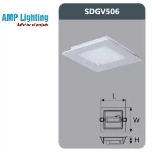 ĐÈN LED PANEL ÂM TRẦN VUÔNG 6W SDGV506 Duhal