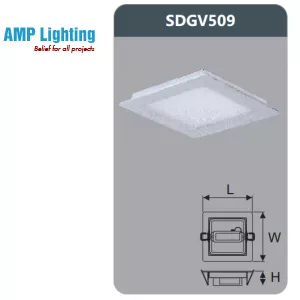 ĐÈN LED PANEL ÂM TRẦN VUÔNG 9W SDGV509 Duhal