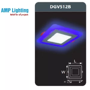 ĐÈN LED PANEL MÀU ÂM TRẦN 12W DGV512B Duhal