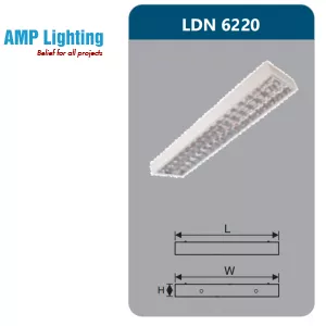 MÁNG ĐÈN PHẢN QUANG GẮN NỔI 2X18W LDN6240 Duhal