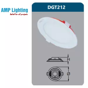 ĐÈN LED PANEL ÂM TRẦN TRÒN 12W DGT212 Duhal