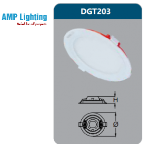 ĐÈN LED PANEL ÂM TRẦN TRÒN 3W DGT203 Duhal