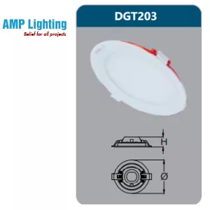 ĐÈN LED PANEL ÂM TRẦN TRÒN 3W DGT203 Duhal