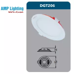 ĐÈN LED PANEL ÂM TRẦN TRÒN 6W DGT206 Duhal