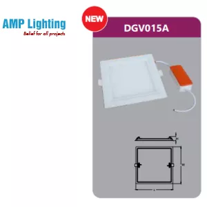 ĐÈN LED PANEL ÂM TRẦN VUÔNG 15W DGV015A Duhal
