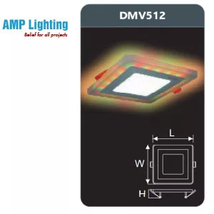 ĐÈN LED PANEL ĐỔI MÀU ÂM TRẦN 12W DMV512 Duhal