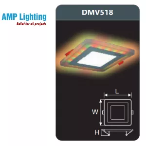 ĐÈN LED PANEL ĐỔI MÀU ÂM TRẦN 18W DMV518 Duhal