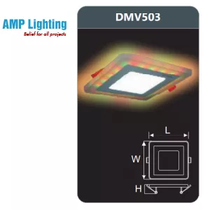 ĐÈN LED PANEL ĐỔI MÀU ÂM TRẦN 3W DMV503 Duhal