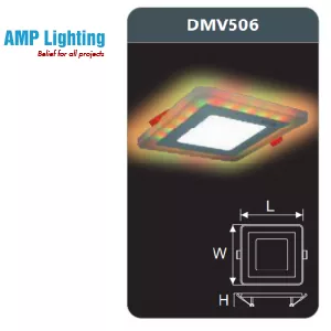 ĐÈN LED PANEL ĐỔI MÀU ÂM TRẦN 6W DMV506 Duhal