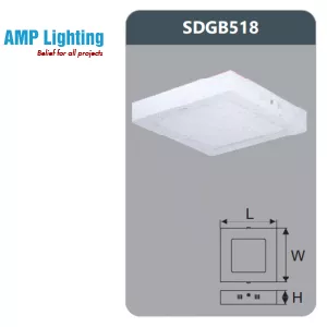 ĐÈN LED PANEL GẮN NỔI VUÔNG 18W SDGB518 Duhal