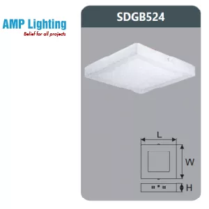 ĐÈN LED PANEL GẮN NỔI VUÔNG 24W SDGB524 Duhal