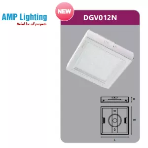 ĐÈN LED PANEL GẮN NỔI VUÔNG 12W DGV012N Duhal