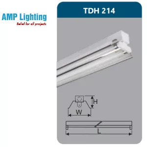 ĐÈN CÔNG NGHIỆP PHẢN QUANG 2X14W TDH214 Duhal