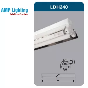 ĐÈN CÔNG NGHIỆP PHẢN QUANG 2X18W LDH240 Duhal