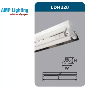 ĐÈN CÔNG NGHIỆP PHẢN QUANG 2X9W LDH220 Duhal