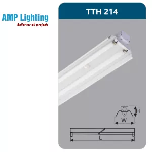 ĐÈN CÔNG NGHIỆP SƠN TĨNH ĐIỆN2X14W TTH214 Duhal