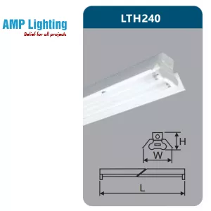 ĐÈN CÔNG NGHIỆP SƠN TĨNH ĐIỆN2X18W LTH240 Duhal