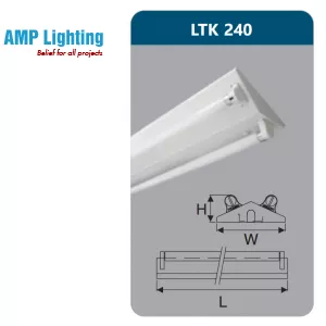 ĐÈN CÔNG NGHIỆP SƠN TĨNH ĐIỆN2X18W LTK240 Duhal