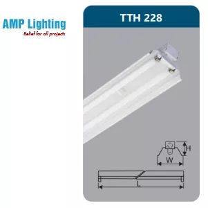 ĐÈN CÔNG NGHIỆP SƠN TĨNH ĐIỆN2X28W TTH228 Duhal