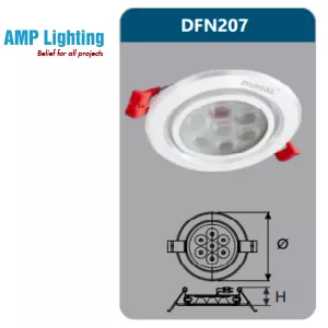 ĐÈN ÂM TRẦN LED CHIẾU ĐIỂM 7W DFN207 Duhal