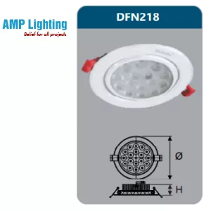 ĐÈN ÂM TRẦN LED CHIẾU ĐIỂM 18W DFN218 Duhal