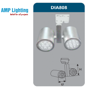 ĐÈN LED CHIẾU ĐIỂM THANH RAY 2X7W DIA808 Duhal