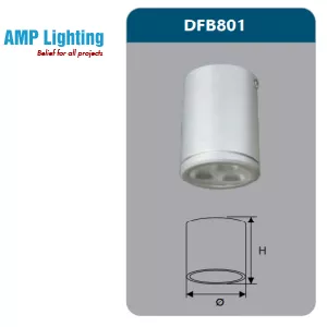 ĐÈN LED GẮN NỔI CHIẾU SÂU 3W DFB801 Duhal