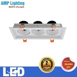 Đèn âm trần 3x12W ELV803F 3/12W ELV